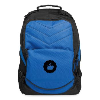 Coffee silhouette icon - Computer Backpack - royal blue - Front