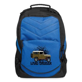 Toyota Land Cruiser J40 Off-Road Car Splash - Computer Backpack - royal blue - Front