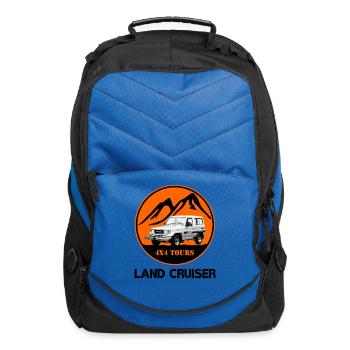 Toyota Land Cruiser J40 Off-Road Car Mountain - Computer Backpack - royal blue - Front