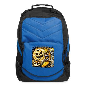 Creepy Halloween - Computer Backpack - royal blue - Front