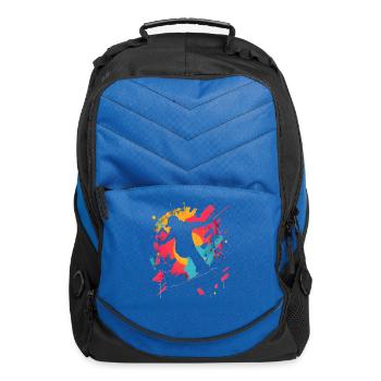 Neon Splash Dancer Silhouette - Computer Backpack - royal blue - Front