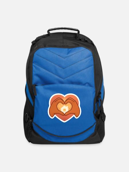 Heart Hands Embrace Home - Computer Backpack - royal blue