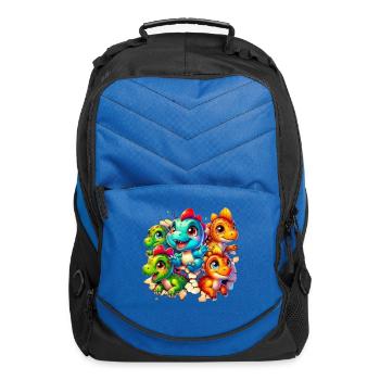 Cute dinosaurs  - Computer Backpack - royal blue - Front