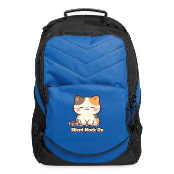 Calm Cat Silent Mode Design - Computer Backpack - royal blue - Front