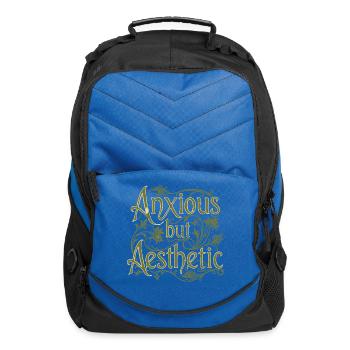 Anxious but Aesthetic - Computer Backpack - royal blue - Front