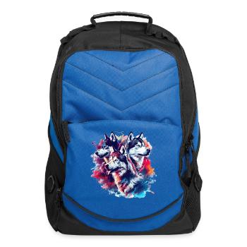 Husky Trio Neon Splash - Computer Backpack - royal blue - Front