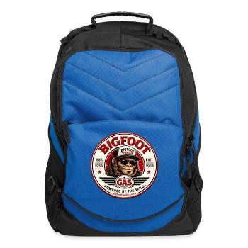 Bigfoot Gas Retro Emblem - Computer Backpack - royal blue - Front