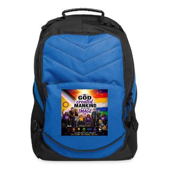 Created in His Image: Inclusive Mankind - Computer Backpack - royal blue - Front
