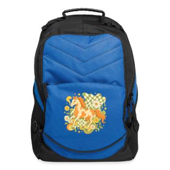 Pony Daisy Checkered Dream - Computer Backpack - royal blue - Front