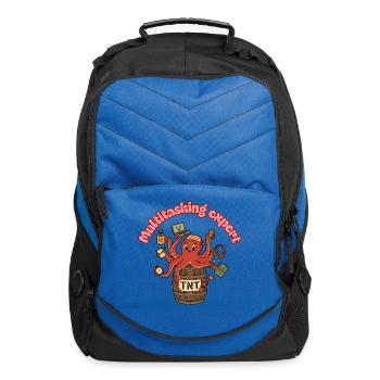 Multitasking Octopus - Computer Backpack - royal blue - Front
