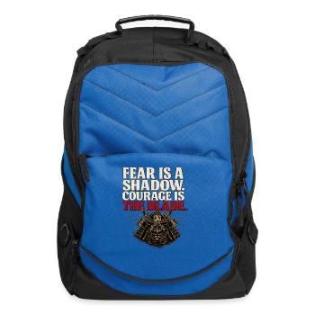 Courage Is The Blade - Samurai Gym Gift For Men - Computer Backpack - royal blue - Front