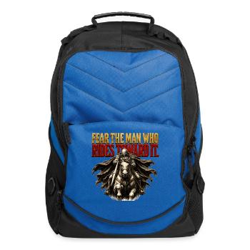 Knight On Horse Courage Stoic Gym Apparel - Computer Backpack - royal blue - Front
