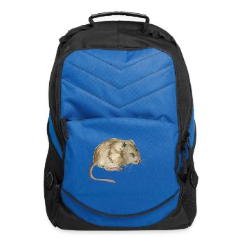 Watercolor mouse cute mouse drawing gifts - Computer Backpack - royal blue - Front