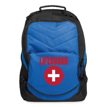 Lifeguard Red White,Life Saver,Gift - Computer Backpack - royal blue - Front