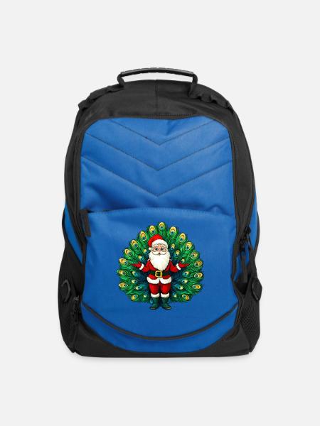 Santa Claus Ostrich - Computer Backpack - royal blue