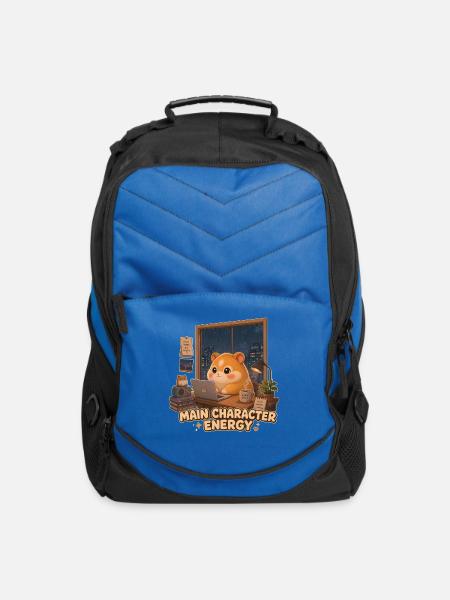 Main Character Energy Hamster Cozy Lofi Study Vibe - Computer Backpack - royal blue