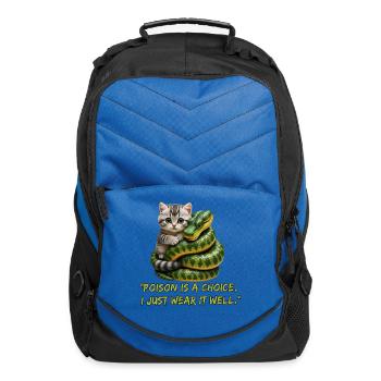 Poison Is a Choice – I Just Wear It Well - Computer Backpack - royal blue - Front