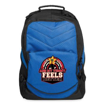 Star Cheer Tummy Feels Better - Computer Backpack - royal blue - Front