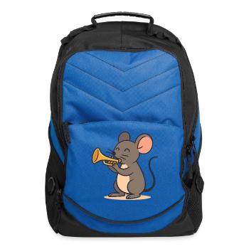 Mouse plays trumpet - Computer Backpack - royal blue - Front