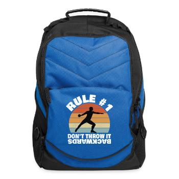 Rule 1 Don't Throw It Backwards - Computer Backpack - royal blue - Front