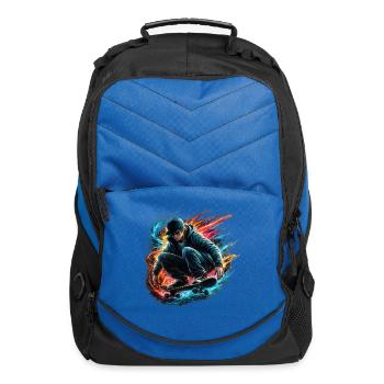 Neon Splash Skate Rider - Computer Backpack - royal blue - Front
