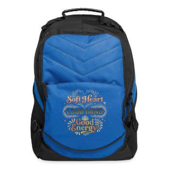 Soft Heart Loud Mind Good Energy - Computer Backpack - royal blue - Front