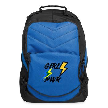 Girl Power Lightning Bolt Bold Feminist Graphic De - Computer Backpack - royal blue - Front