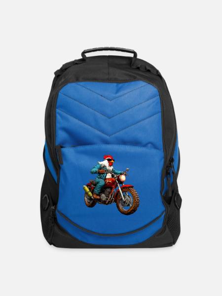 Motorcycle chickens - Computer Backpack - royal blue