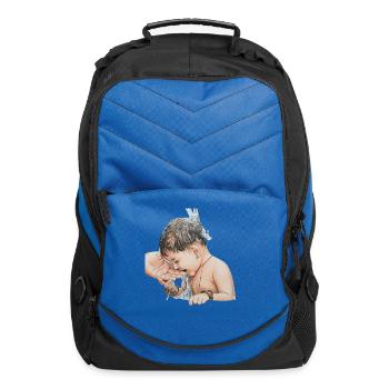 Waterplay Baby Splash Illustration - Computer Backpack - royal blue - Front