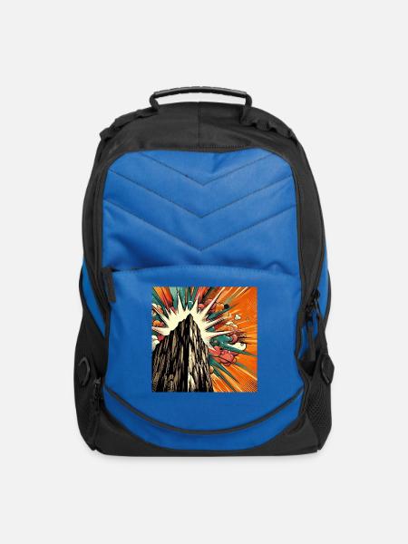 Mountain Burst Pop Art Explosion - Computer Backpack - royal blue