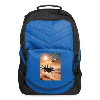 Desert Dawn Supersonic Jets - Computer Backpack - royal blue - Front