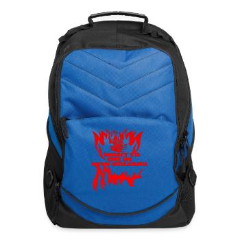 Flaming Noir on Black New Orleans - Computer Backpack - royal blue - Front