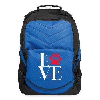 Love Cat Paw Shirt – Soft Aesthetic Pet Lover Gift - Computer Backpack - royal blue - Front