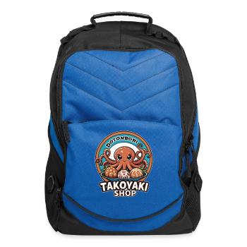 Takoyaki Octopus Shop Logo - Computer Backpack - royal blue - Front
