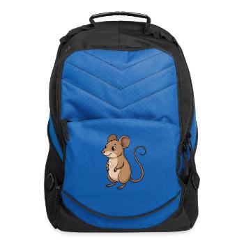 Brown mouse  - Computer Backpack - royal blue - Front