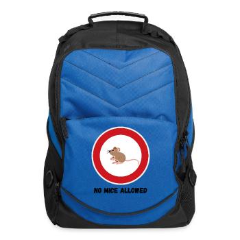 Traffic sign with mouse - Computer Backpack - royal blue - Front