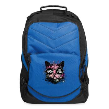 Rebel Cat Neon Splash Glasses - Computer Backpack - royal blue - Front