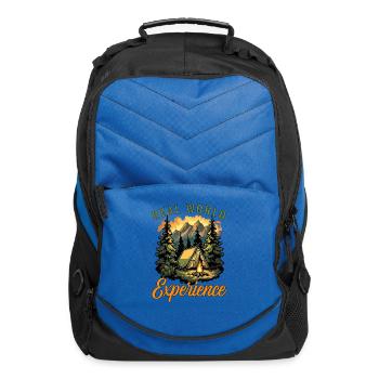 Retro Camp Graphic Shirt - Funny Gift for Campers - Computer Backpack - royal blue - Front