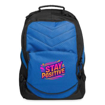 Stay Positive Neon Splash - Computer Backpack - royal blue - Front