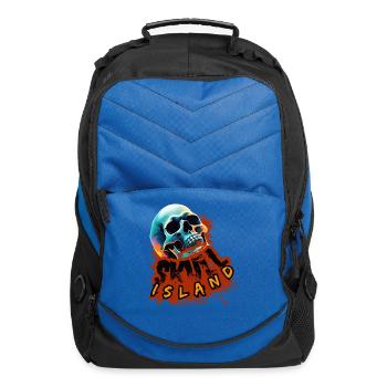 Skull Island Neon Splash - Computer Backpack - royal blue - Front