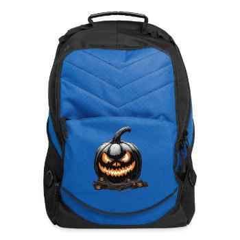 scary pumpkin Design - Computer Backpack - royal blue - Front