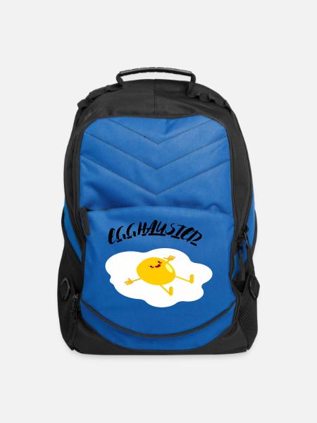 Egghausted | lazy egg - Computer Backpack - royal blue