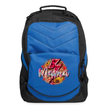 Mama Lighting Bolt - Computer Backpack - royal blue - Front