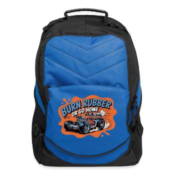 Burn Rubber Hot Rod - Computer Backpack - royal blue - Front