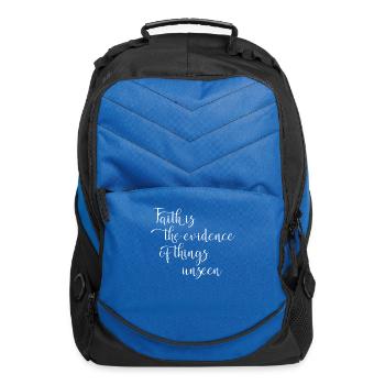 Faith is the Evidence of Things Unseen Religious - Computer Backpack - royal blue - Front
