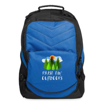 Outdoors Raise Em Outdoors Pine Trees - Computer Backpack - royal blue - Front