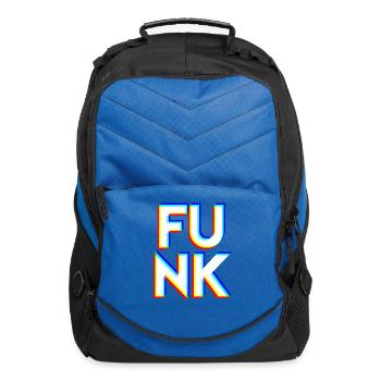 Funk in Big Bold CMYK Letters Be The Meme - Computer Backpack - royal blue - Front