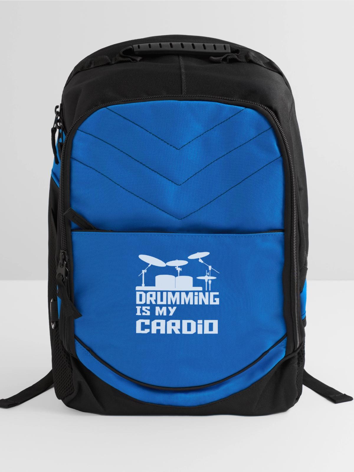 Drumming Is My Cardio - Computer Backpack - royal blue - Front