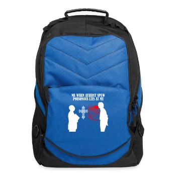 Me when atheist spew poisonous lies at me - Computer Backpack - royal blue - Front