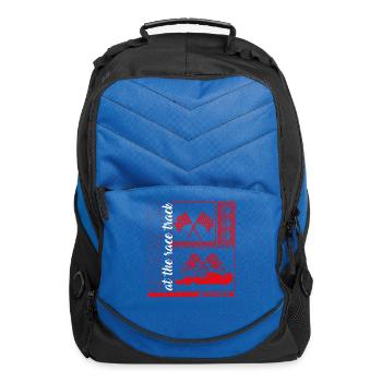 Life Is Better At The Racetrack Shirt, Checkered - Computer Backpack - royal blue - Front